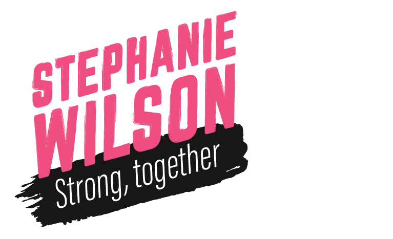 Logo: Stephanie Wilson for District of North Vancouver Council with the tagline Strong, together